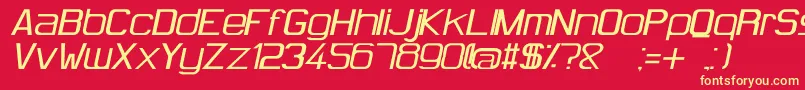 HugFemmesItalic Font – Yellow Fonts on Red Background