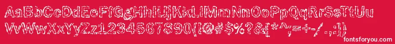 フォントFunky31Bold – 赤い背景に白い文字