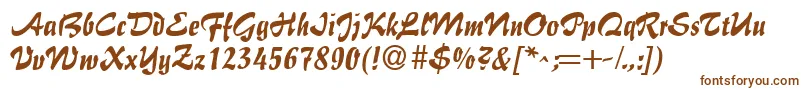 Шрифт GeFlairBrush – коричневые шрифты на белом фоне