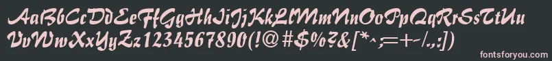 GeFlairBrush Font – Pink Fonts on Black Background