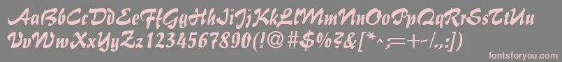 GeFlairBrush Font – Pink Fonts on Gray Background