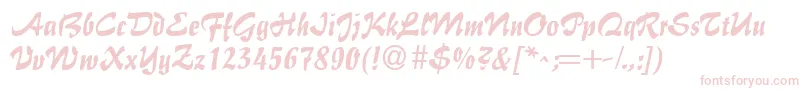 GeFlairBrush-Schriftart – Rosa Schriften auf weißem Hintergrund