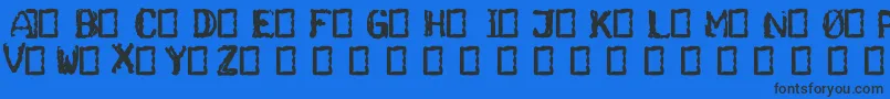 Ghettoblaster Font – Black Fonts on Blue Background