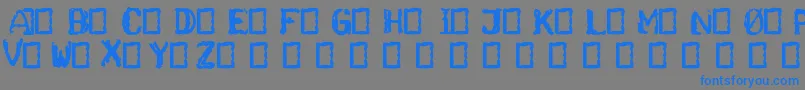 Ghettoblaster Font – Blue Fonts on Gray Background