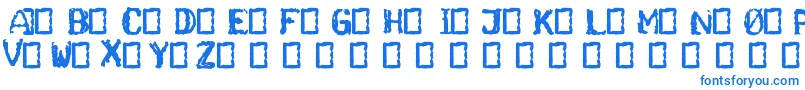 Ghettoblaster Font – Blue Fonts on White Background