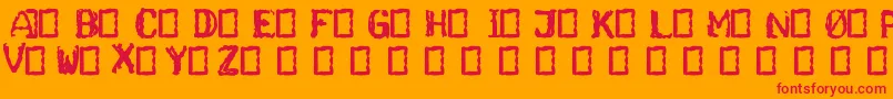 Ghettoblaster Font – Red Fonts on Orange Background