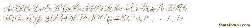 QueenOfTheMoonLight Font – Brown Fonts on White Background
