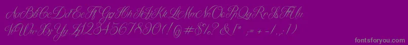 QueenOfTheMoonLight Font – Gray Fonts on Purple Background