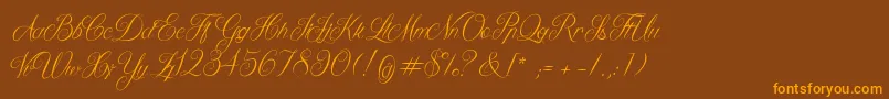 More about QueenOfTheMoonLight Font QueenOfTheMoonLight Font – Orange Fonts on Brown Background