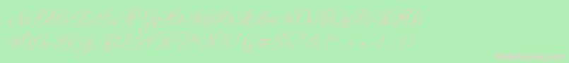 QueenOfTheMoonLight Font – Pink Fonts on Green Background