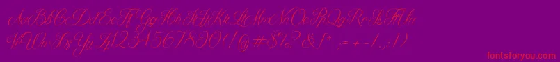 QueenOfTheMoonLight Font – Red Fonts on Purple Background