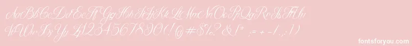 QueenOfTheMoonLight Font – White Fonts on Pink Background