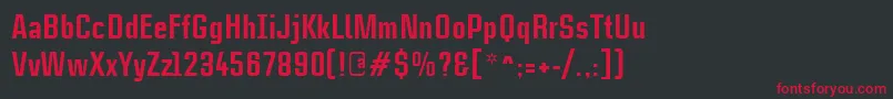 CasestudynooneLtHeavy Font – Red Fonts on Black Background