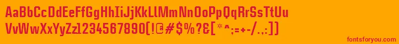 フォントCasestudynooneLtHeavy – オレンジの背景に赤い文字