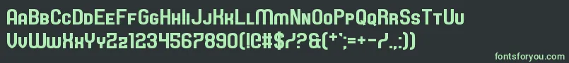 Шрифт Castforce – зелёные шрифты на чёрном фоне