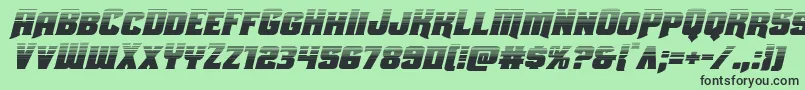 フォントUniongrayhalfital – 緑の背景に黒い文字