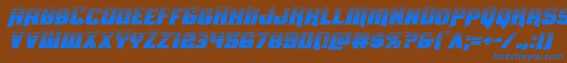 Шрифт Uniongrayhalfital – синие шрифты на коричневом фоне