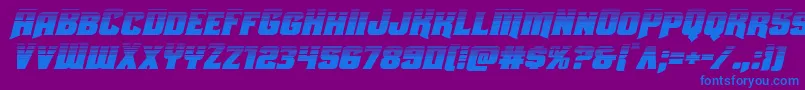 Uniongrayhalfital Font – Blue Fonts on Purple Background