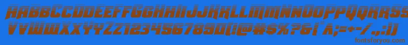 Шрифт Uniongrayhalfital – коричневые шрифты на синем фоне