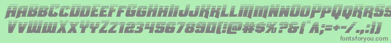 Uniongrayhalfital Font – Gray Fonts on Green Background