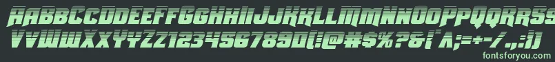 Uniongrayhalfital Font – Green Fonts on Black Background