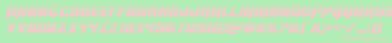 フォントUniongrayhalfital – 緑の背景にピンクのフォント