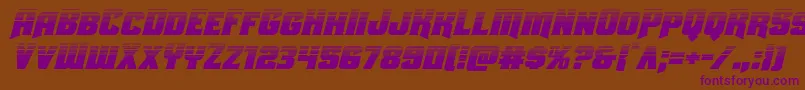 Uniongrayhalfital Font – Purple Fonts on Brown Background
