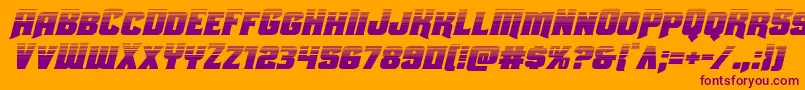 Uniongrayhalfital Font – Purple Fonts on Orange Background