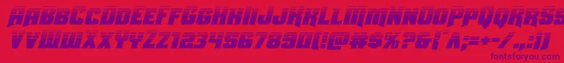 Uniongrayhalfital-Schriftart – Violette Schriften auf rotem Hintergrund
