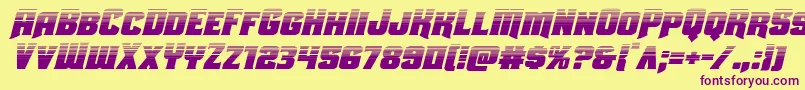 Uniongrayhalfital Font – Purple Fonts on Yellow Background