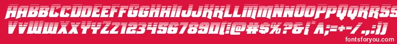 フォントUniongrayhalfital – 赤い背景に白い文字