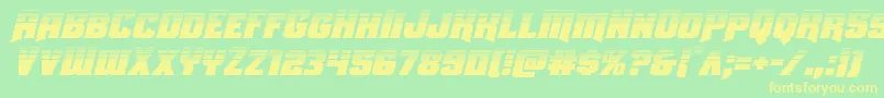 Шрифт Uniongrayhalfital – жёлтые шрифты на зелёном фоне