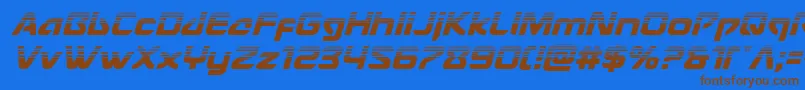 Usangelhalfital Font – Brown Fonts on Blue Background