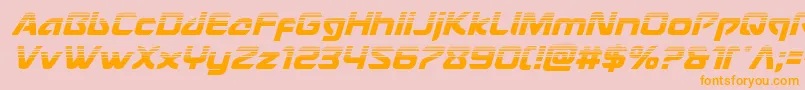 Usangelhalfital Font – Orange Fonts on Pink Background