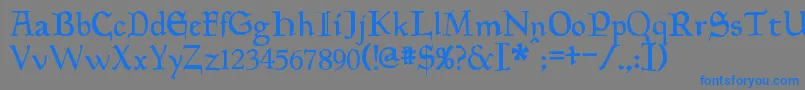 Planewalker Font – Blue Fonts on Gray Background