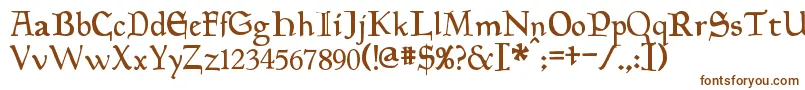 Шрифт Planewalker – коричневые шрифты на белом фоне