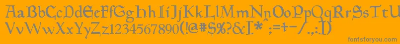 Planewalker Font – Gray Fonts on Orange Background