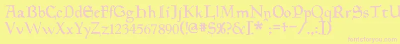 Planewalker Font – Pink Fonts on Yellow Background