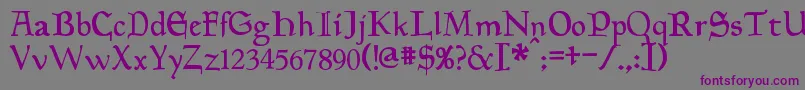 Planewalker-fontti – violetit fontit harmaalla taustalla