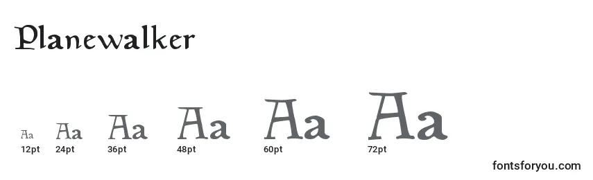Planewalker Font Sizes