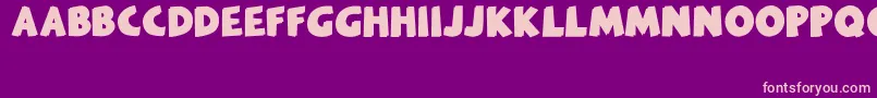 Melankolia Font – Pink Fonts on Purple Background