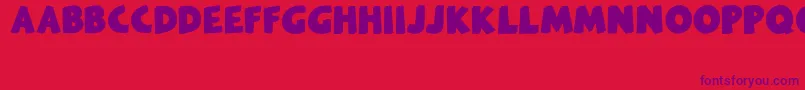 Melankolia-Schriftart – Violette Schriften auf rotem Hintergrund