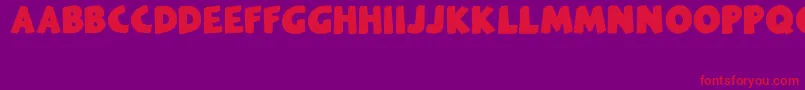 Melankolia Font – Red Fonts on Purple Background