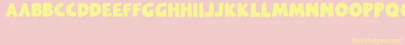 Melankolia Font – Yellow Fonts on Pink Background