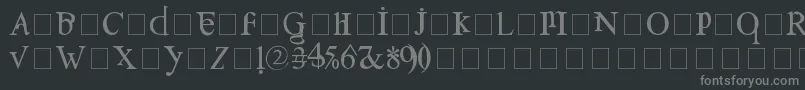 フォントConfusebox – 黒い背景に灰色の文字