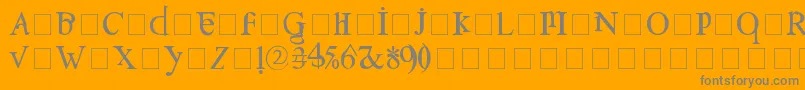 フォントConfusebox – オレンジの背景に灰色の文字