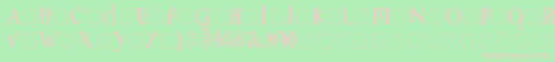 Confusebox Font – Pink Fonts on Green Background