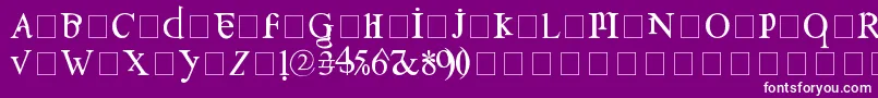 フォントConfusebox – 紫の背景に白い文字