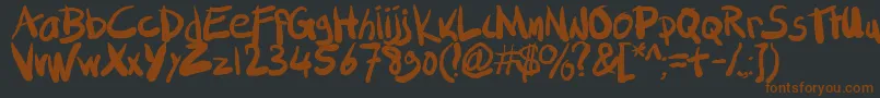 Sml ffy Font – Brown Fonts on Black Background