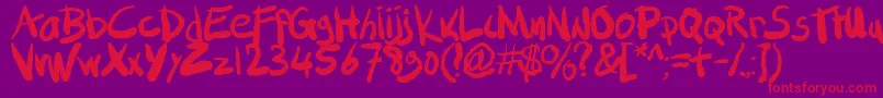 Sml ffy Font – Red Fonts on Purple Background